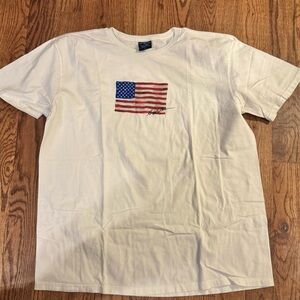Polo Sport Ralph Lauren White T-Shirt with Flag Graphic